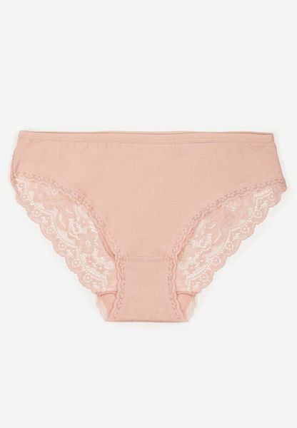 Różowe Majtki Figi z Koronkowymi Wstawkami Amiora. Czerwone figi Renee, bez wzorów, z bawełny. Za 9.99 zł.