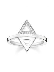 Thomas Sabo Srebrny pierścionek z cyrkoniami rozmiar: 52. Szare pierścionki thomas sabo, z cyrkonią, srebrne. Za 195.06 zł.