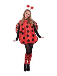 Amscan 4-częściowy kostium "Darling Bug" w kolorze czerwonym rozmiar: S/M. Czerwone kombinezony AMSCAN, m, z aplikacjami, bez kołnierzyka, bez ramiączek. Za 110.04 zł.