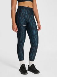 Damskie legginsy Hummel AOP Hiit Intensity. Niebieskie legginsy Hummel, bez wzorów, z materiału. Za 283.10 zł.