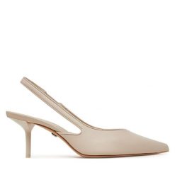 Czółenka Max Mara. Brązowe czółenka Max Mara, bez wzorów, bez obcasa, bez zapięcia. Za 1,649.00 zł.