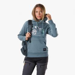 Bluza z kapturem Kobieta Swedemount Forest Hood wodoodporna. Zielone bluzy SWEDEMOUNT, xl, bez wzorów, z bawełny, bez ramiączek, z kapturem. Za 199.99 zł.