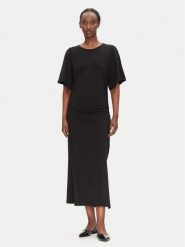 Bruuns Bazaar Sukienka codzienna Nathala BBW4560 Czarny Regular Fit. Czarne sukienki Bruuns Bazaar, na co dzień, xl, bez wzorów, z bawełny, bez kołnierzyka, bez ramiączek, proste. Za 369.99 zł.