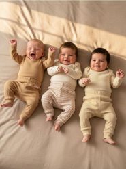 Prążkowane legginsy 3 pack - kremowy. Białe legginsy sportowe Sinsay, l, bez wzorów, prążkowane. Za 29.99 zł.