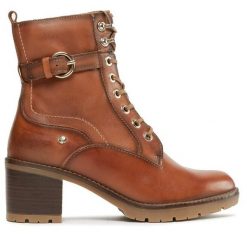 Trzewiki Pikolinos. Brązowe botki Pikolinos, bez wzorów, bez obcasa, na słupku, bez zapięcia. Za 519.99 zł.