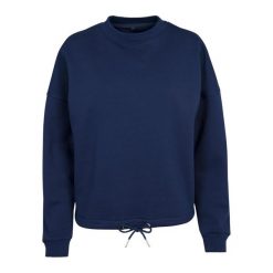 Damska Bluza Z Kapturem Z Okrągłym Dekoltem. Niebieskie bluzy BUILD YOUR BRAND, s, bez wzorów, bez ramiączek, z kapturem. Za 135.99 zł.