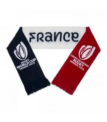 2023 puchar świata szalik żakardowy XV de France. Niebieskie szaliki i kominy RUGBY WORLD CUP 2023, bez wzorów, z dzianiny. Za 167.00 zł.