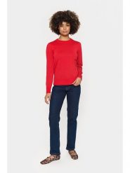 SAINT TROPEZ Sweter "Kila" w kolorze czerwonym rozmiar: XL. Czerwone swetry Saint Tropez, xl, bez wzorów, bez ramiączek. Za 113.63 zł.