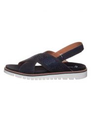 Ara Shoes Skórzane sandały w kolorze granatowym rozmiar: 36. Niebieskie sandały Ara Shoes, bez wzorów, klasyczne, z otwartym noskiem, bez obcasa, bez zapięcia. Za 156.61 zł.