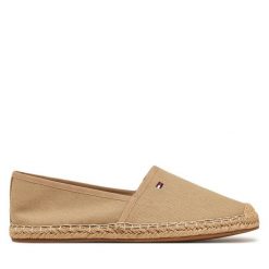 Espadryle Tommy Hilfiger. Brązowe espadryle Tommy Hilfiger, bez wzorów, bez obcasa. Za 189.99 zł.