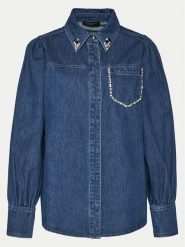 Bruuns Bazaar Koszula jeansowa Bess BBW4231 Niebieski Regular Fit. Niebieskie koszule Bruuns Bazaar, bez wzorów, z bawełny, bez kołnierzyka, bez ramiączek. Za 459.99 zł.