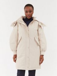 Guess Płaszcz zimowy Rolanda W3BL77 WFVW0 Beżowy Regular Fit. Brązowe kurtki Guess, na zimę, xxl, z aplikacjami, z bawełny, bez kaptura. Za 729.99 zł.