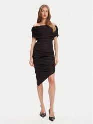 Marciano Guess Sukienka koktajlowa 5YGK06 6334A Czarny Extra Slim Fit. Czarne sukienki Marciano Guess, z aplikacjami, z wiskozy, wizytowe, bez kołnierzyka, bez ramiączek. Za 1,089.00 zł.