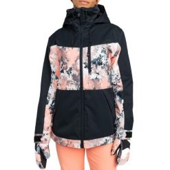 Damska Kurtka ROXY PRESENCE PARKA JACKET. Czarne kurtki narciarskie Roxy, na zimę, bez wzorów, sportowe, bez kaptura. Za 749.00 zł.