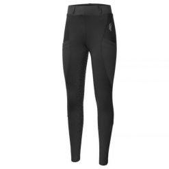 Legginsy do jazdy konnej damskie Start Kensington elastyczne, z pełnym lejem. Niebieskie legginsy START, bez wzorów, sportowe. Za 212.99 zł.