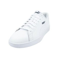 Damskie Skórzane Buty Treningowe Smash V2. Białe trekkingi Puma, bez wzorów, bez zapięcia, trekkingowe. Za 332.99 zł.