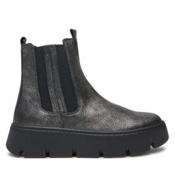 Botki Gabor. Szare botki Gabor, bez wzorów, bez obcasa, na płaskiej podeszwie, bez zapięcia. Za 539.99 zł.