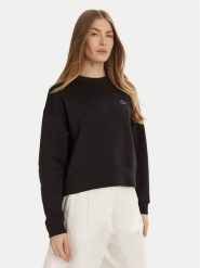 Lacoste Bluza SF5614 Czarny Oversize. Czarne bluzy Lacoste, bez wzorów, z bawełny, bez kaptura. Za 399.99 zł.