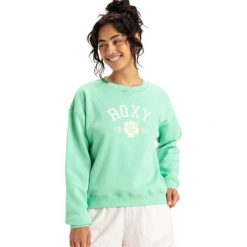 Bluza z okrągłym dekoltem dla Kobiety PERFECT PLACE BRUSHED Zielony. Zielone bluzy Roxy, m, bez wzorów, z bawełny, casualowe, bez ramiączek, bez kaptura. Za 229.99 zł.