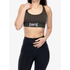 Stanik sportowy Super.natural Super Top. Zielone biustonosze sportowe super.natural, bez wzorów, na fitness i siłownię. Za 156.99 zł.