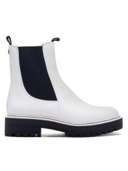 SAM EDELMAN Sztyblety H2680L9101 Biały. Białe botki Sam Edelman, bez wzorów, ze skóry, bez obcasa, na płaskiej podeszwie, bez zapięcia. Za 239.99 zł.