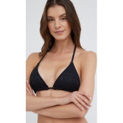 Pepe Jeans biustonosz kąpielowy WENDY TOP kolor czarny lekko usztywniona miseczka. Czarne bikini Pepe Jeans, bez wzorów, z jeansu. W wyprzedaży za 109.99 zł.