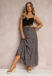 Czarna Spódnica Maxi Bawełniana w Kwiatowy Wzór Rayegan. Czarne spódnice Renee, m, z aplikacjami, z bawełny, maxi. W wyprzedaży za 69.99 zł.
