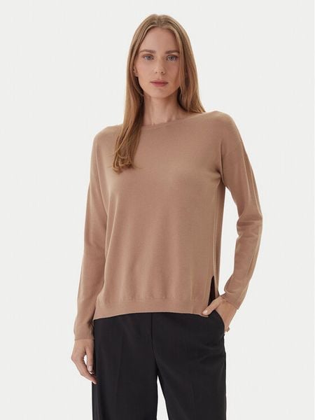 Kontatto Sweter 3M0800C Beżowy Regular Fit. Brązowe swetry Kontatto, m, bez wzorów, z syntetyku, bez ramiączek. Za 199.99 zł.