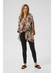 Kaffe Tunika w kolorze beżowym rozmiar: 42. Brązowe tuniki Kaffe, bez wzorów, z wiskozy, bez kołnierzyka, bez ramiączek. Za 91.77 zł.