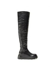 Jenny Fairy Muszkieterki HX85310-2 Czarny. Czarne kozaki Jenny Fairy, bez wzorów, ze skóry, bez obcasa, na płaskiej podeszwie, bez zapięcia. Za 207.99 zł.