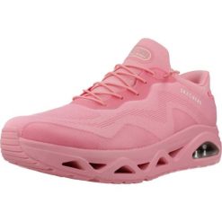 Buty SKECHERS SLIP - INS UNO GLIDE STEP AIR GLIDERS Rose. Czerwone buty treningowe Skechers, bez wzorów, z tkaniny, bez zapięcia. Za 453.99 zł.