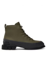 Camper Botki K400388-006 Khaki. Brązowe botki Camper, bez wzorów, ze skóry, bez obcasa, na płaskiej podeszwie, bez zapięcia. Za 599.99 zł.