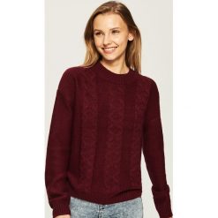 Sweter z warkoczowym splotem - Fioletowy. Fioletowe swetry Sinsay, ze splotem. Za 49.99 zł.