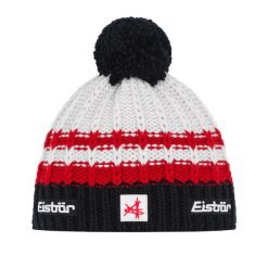 Czapka Eisbar Kova Pompon MÜ SA. Niebieskie czapki zimowe Eisbär, bez wzorów, z materiału, klasyczne. Za 249.90 zł.