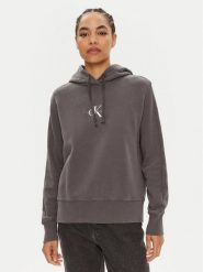 Calvin Klein Jeans Bluza Monologo J20J223534 Szary Regular Fit. Szare bluzy Calvin Klein Jeans, s, bez wzorów, z bawełny, bez kaptura. Za 279.99 zł.