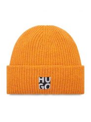 HUGO Czapka Women-X 50477679 Pomarańczowy. Brązowe czapki zimowe Hugo, bez wzorów, z materiału. Za 469.99 zł.
