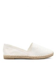 Jenny Fairy Espadryle WS140703-01 Biały. Białe espadryle Jenny Fairy, bez wzorów, z materiału, bez obcasa. Za 89.99 zł.