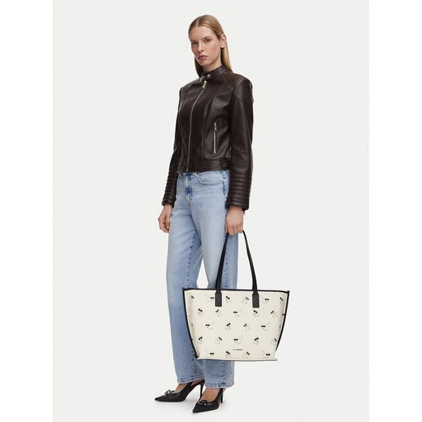 Torebka KARL LAGERFELD. Białe shopper bag KARL LAGERFELD, bez wzorów, bez dodatków. Za 1,099.00 zł.