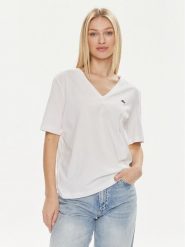 Lacoste T-Shirt TF7300 Biały Regular Fit. Białe t-shirty Lacoste, bez wzorów, z bawełny, bez kołnierzyka, bez ramiączek. Za 259.99 zł.