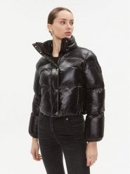 Elisabetta Franchi Kurtka puchowa PI-55D-36E2-V490 Czarny Cropped Fit. Czarne kurtki Elisabetta Franchi, na zimę, bez wzorów, z puchu, bez kaptura. Za 1,699.00 zł.