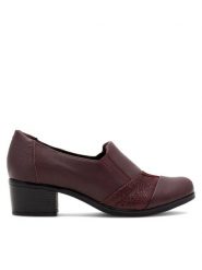 Go Soft Półbuty EST-GUSTA-22 Bordowy. Czerwone półbuty wsuwane GO SOFT, bez wzorów, ze skóry, bez obcasa, na obcasie. Za 159.99 zł.