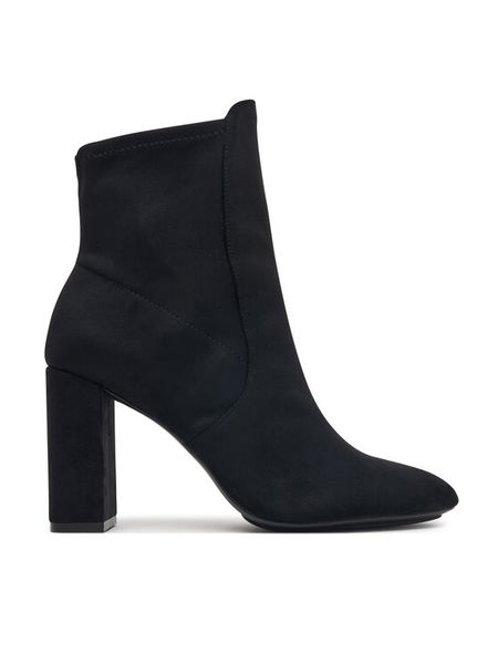 Aldo Botki Laurella 13691147 Czarny. Czarne botki Aldo, bez wzorów, z materiału, bez obcasa, na słupku, bez zapięcia. Za 389.99 zł.