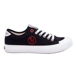 Damskie Materiałowe Tenisówki Cross Jeans LL2R4044 Czarne. Czarne trampki bez wzorów, z gumy, klasyczne, bez zapięcia. Za 170.48 zł.
