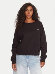 Tommy Jeans Bluza Silver Script DW0DW21961 Czarny Regular Fit. Czarne bluzy Tommy Jeans, xs, bez wzorów, z bawełny, bez ramiączek, bez kaptura. Za 379.99 zł.