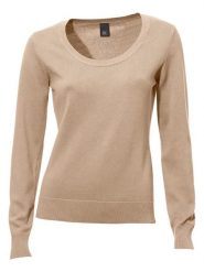 Heine Sweter w kolorze beżowym rozmiar: 48. Brązowe swetry Heine, bez wzorów, z bawełny, bez ramiączek. Za 78.99 zł.