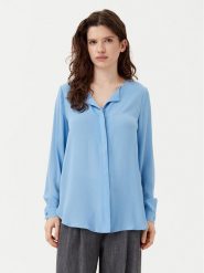 Vila Koszula Lucy 14044253 Niebieski Regular Fit. Niebieskie koszule Vila, s, bez wzorów, z syntetyku, bez kołnierzyka, bez ramiączek. Za 89.99 zł.