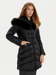 Guess Kurtka puchowa New Oxana W4BL61 WGLZ0 Czarny Regular Fit. Czarne kurtki Guess, s, z aplikacjami, z puchu, bez kaptura. Za 599.99 zł.
