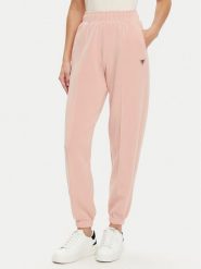 Guess Spodnie dresowe V5RB11 KCAY2 Różowy Regular Fit. Czerwone spodnie dresowe Guess, z aplikacjami, z dresówki. Za 249.99 zł.