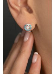Lodie Silver Srebrne kolczyki-wkrętki z cyrkoniami rozmiar: onesize. Szare kolczyki Lodie Silver, z cyrkonią, srebrne. Za 52.95 zł.