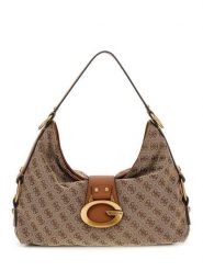 Guess Torebka 183622 Beżowy. Brązowe listonoszki Guess, z aplikacjami, bez dodatków. Za 674.99 zł.